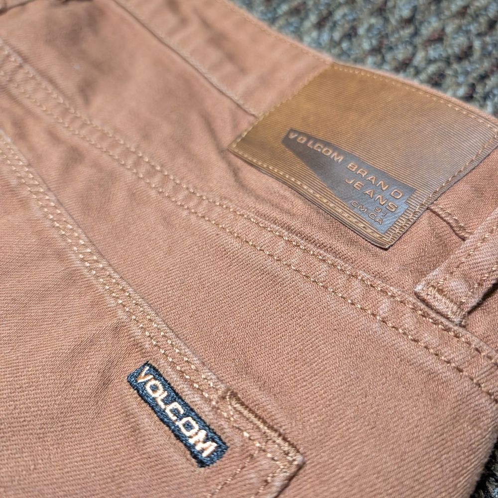 Volcom Men's Vorta Slim Straight Brown Pants - 34x32 Worn Twice! - Picture 3 of 10